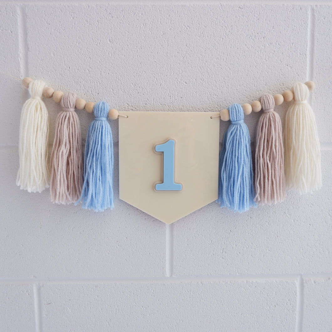 Blue High Chair Garland