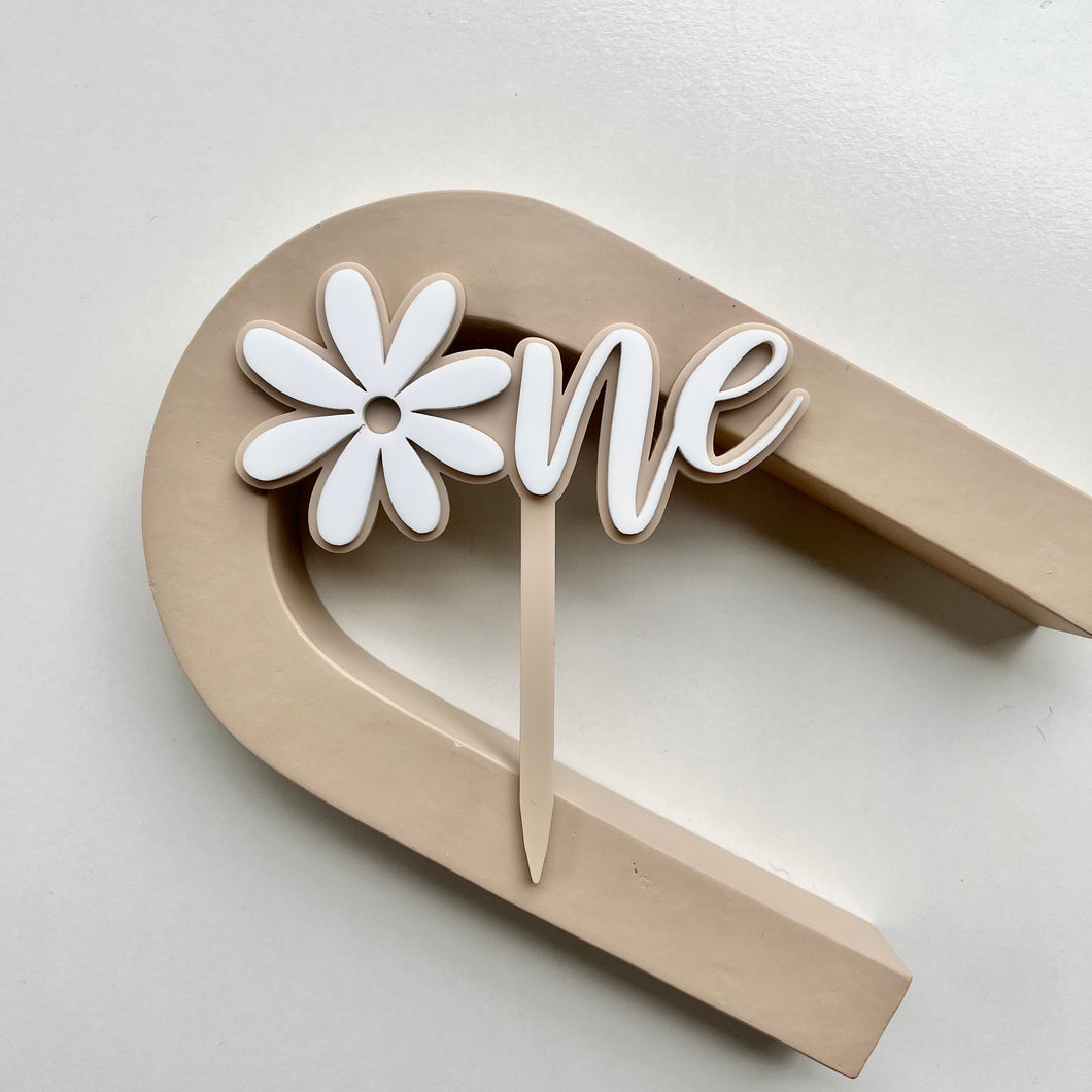 Nude Daisy One Cake Topper
