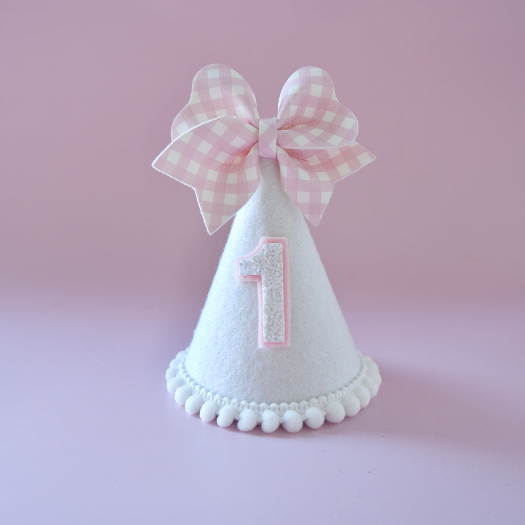 Gingham Bow Party Hat