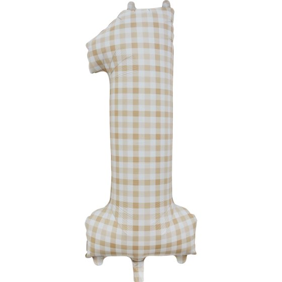 Gingham 1 Balloon - 86cm